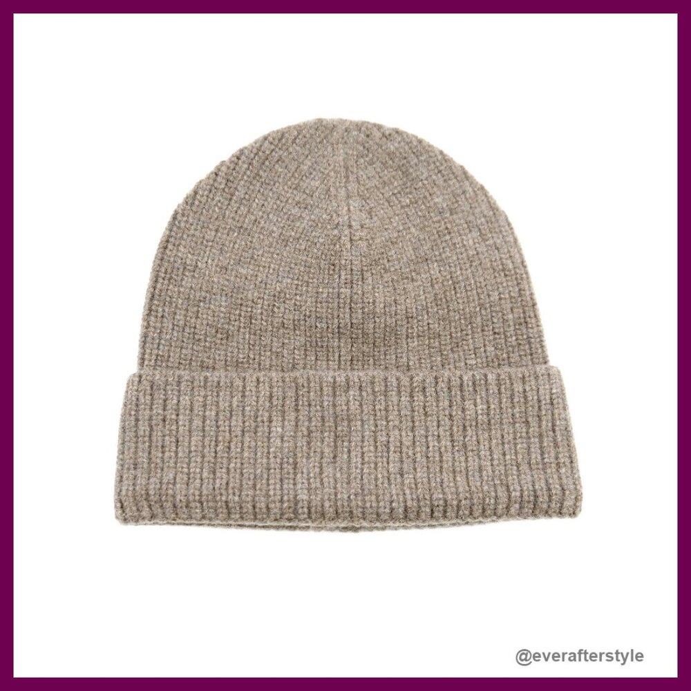 Merino Wool Ribbed Knit Beanie Classic Unisex Winter Hat Warm Cozy